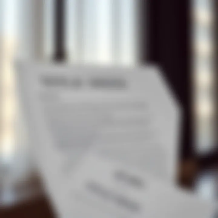 Visual representation of a title deed document