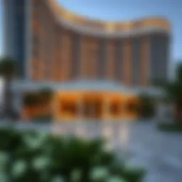 Stunning exterior of a luxury hotel in Dubai