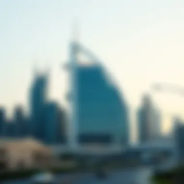 Dubai Skyline with Hotel View Skyline view featuring a Dubai hotel
