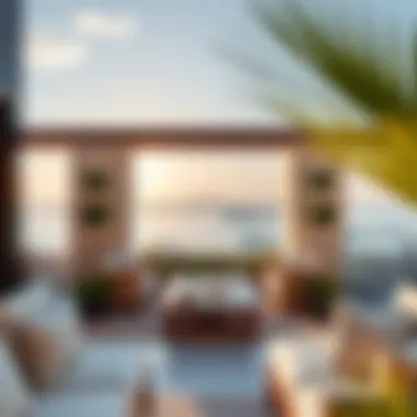 Beautiful terrace view from a residence in Adagio Palm