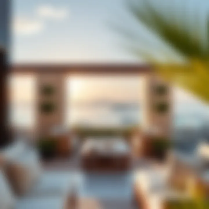 Beautiful terrace view from a residence in Adagio Palm