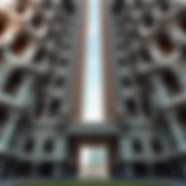 Architectural details of Al Batool Tower