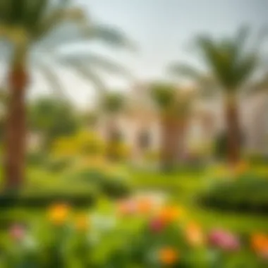 Lush landscapes and greenery that define the serene environment of Al Ghadeer Village