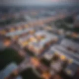 A stunning aerial view of Al Jurf Ghantoot showcasing its modern architecture and community layout