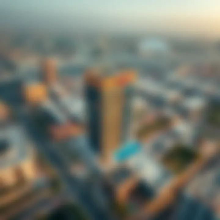 Aerial view of Al Khaleej Center BLS highlighting its modern architecture