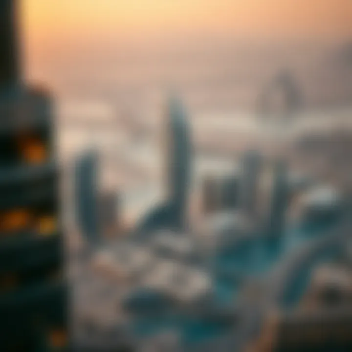 Impact on Dubai Skyline Aerial view of Al Khor Tower C and its impact on the Dubai skyline