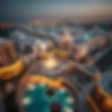 Aerial view of Al Montazah showcasing modern architecture