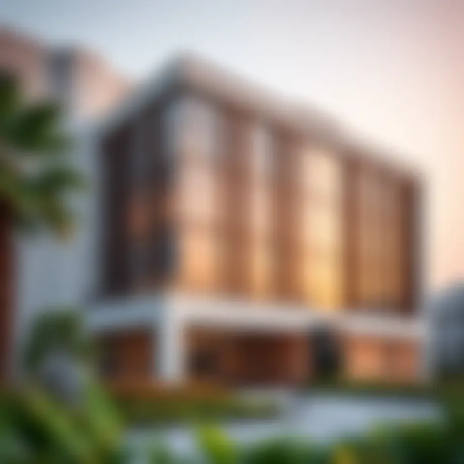 Exterior view of the Al Muteena Technic Building showcasing modern architecture