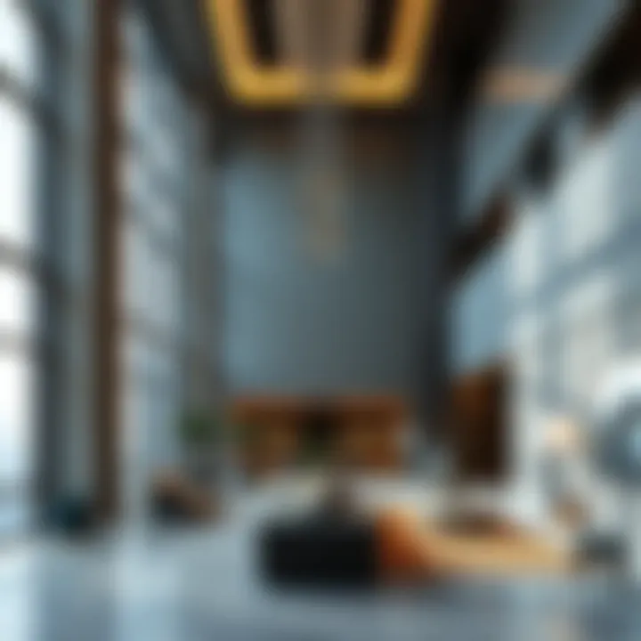 Contemporary Interior Design of Almas Tower Interior view of Almas Tower showcasing modern architecture