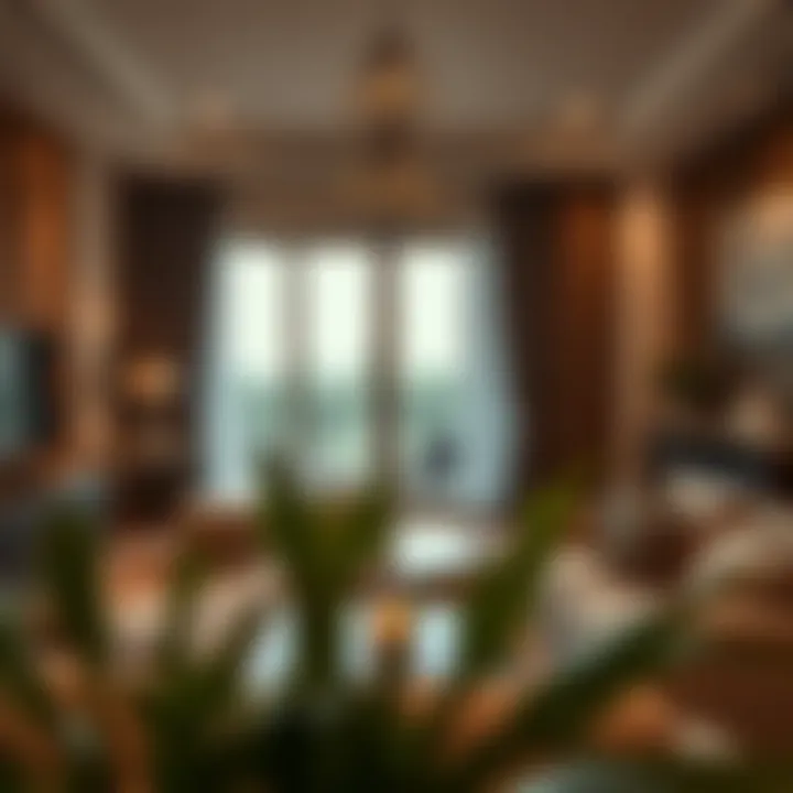 Cozy living space in a holiday home with unique decor