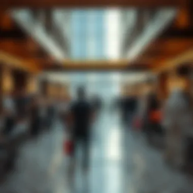 Community Life in Burj Khalifa A vibrant gathering in the communal spaces of Burj Khalifa