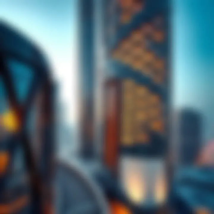 Architectural details of the Business Central Towers