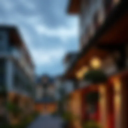 Modern architectural details of Citadines Culture Village