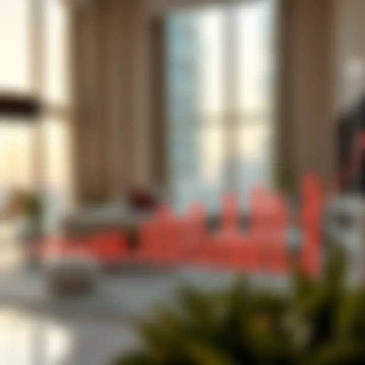 A market trend graph illustrating rental price fluctuations