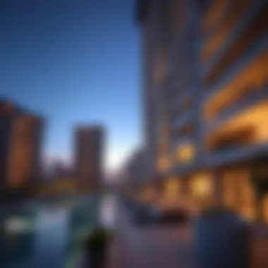 A modern apartment complex in Dubai showcasing luxury living