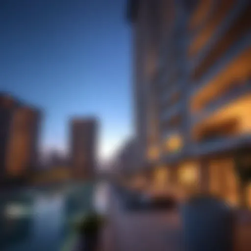 A modern apartment complex in Dubai showcasing luxury living