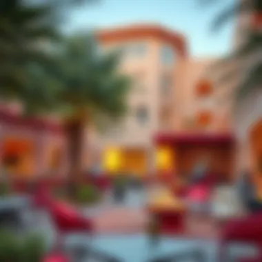 A vibrant community space in one of Eagle Hills' developments