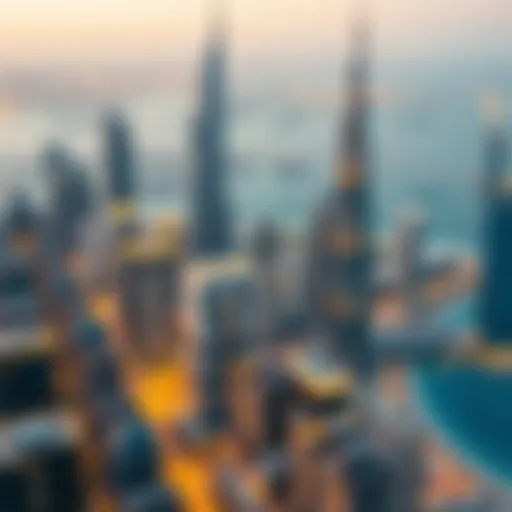 Panoramic view of Dubai skyline showcasing luxury properties