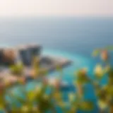 Stunning waterfront view of Al Hamra Island showcasing luxury villas and clear blue waters