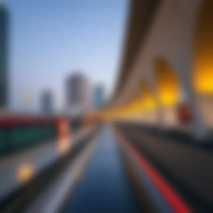 Modern architectural design of Al Qiyadah Metro station