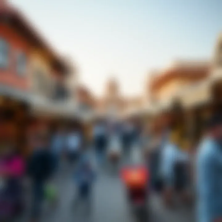 Vibrant market scene highlighting the cultural essence of Al Raffa