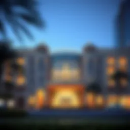 Exterior view of المنار مول showcasing its unique architectural features