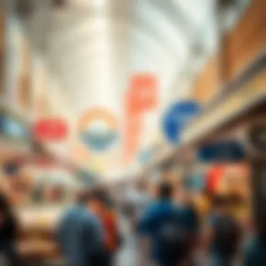 Vibrant Food Court Scene at المنار مول Food court area in المنار مول bustling with activity and visitors