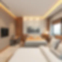 Stylish bed space in Al Quoz showcasing modern amenities