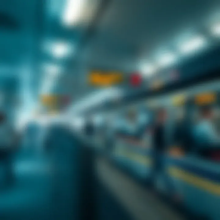 Dynamics of Commuting: The Pulse of Dubai’s Metro A busy metro station in Dubai during peak hours