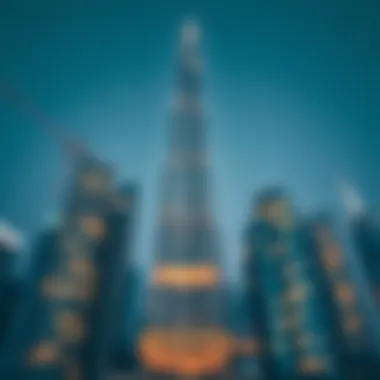 Engineering Challenges of Burj Khalifa An artistic representation of the engineering challenges during Burj Khalifa's construction