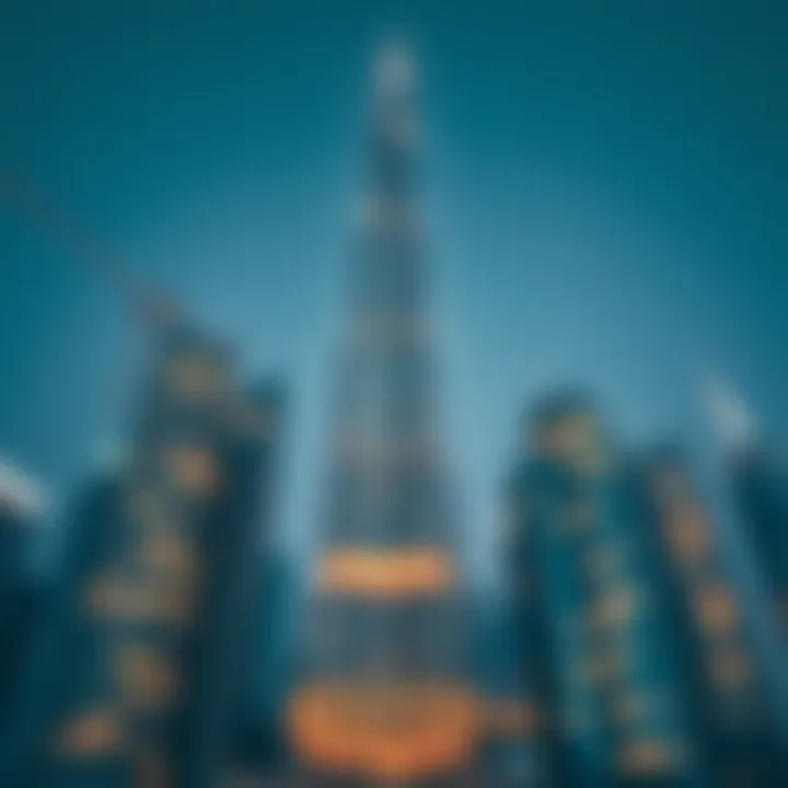 Engineering Challenges of Burj Khalifa An artistic representation of the engineering challenges during Burj Khalifa's construction