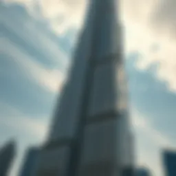 A breathtaking view of Burj Khalifa piercing the sky