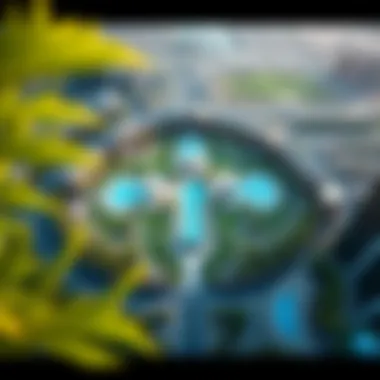 Aerial View of Burj Park An aerial perspective of Burj Park highlighting its layout and attractions