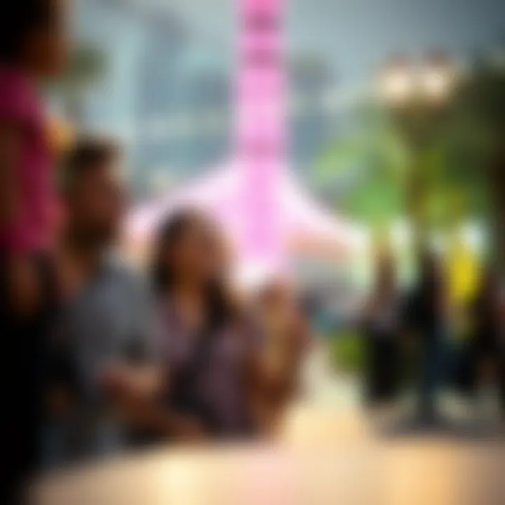 Family Enjoying an Event at Burj Park A family experiencing the vibrant atmosphere of Burj Park during an event