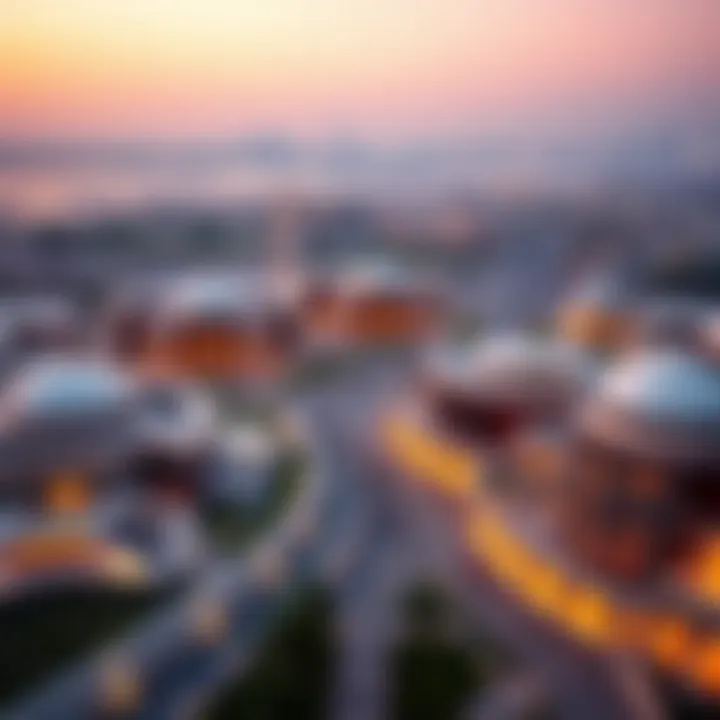 Panoramic view of السيتي ووك's architectural marvels