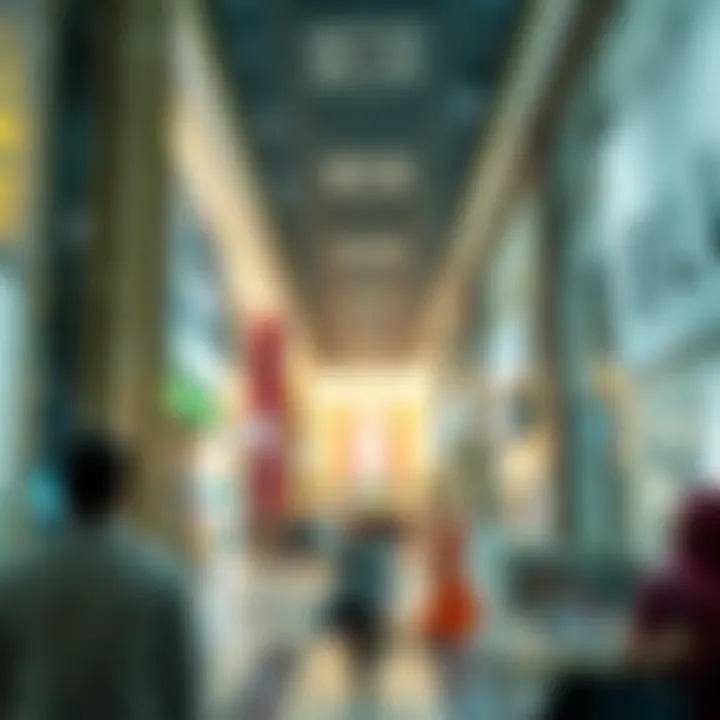 Shoppers enjoying the retail experience at السيتي ووك