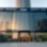 Architectural Marvel of Damac Business Tower Stunning facade of Damac Business Tower reflecting modern architecture