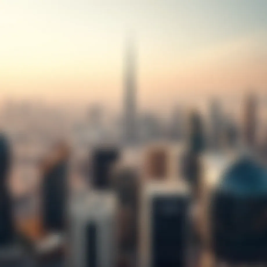 Aerial view of Dubai skyline showcasing modern architecture