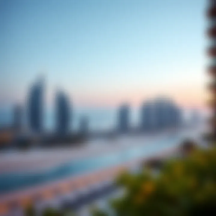 Stunning view of Dubai's beachfront skyline