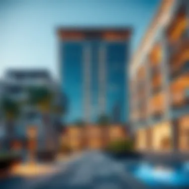 Luxurious exterior view of Executive Heights showcasing modern architecture