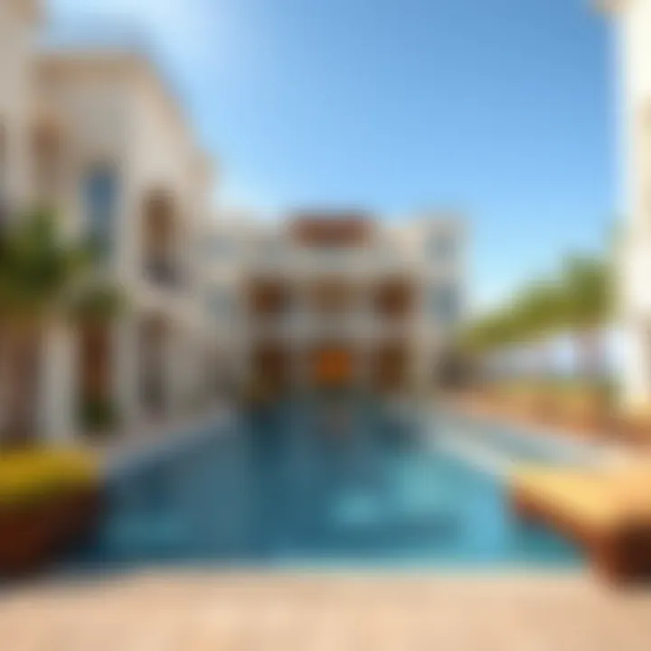 View of the stunning pool area at فندق دبي باركس