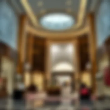 Elegant interior of a luxury retail space