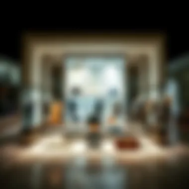 Exclusive designer collections displayed in a boutique