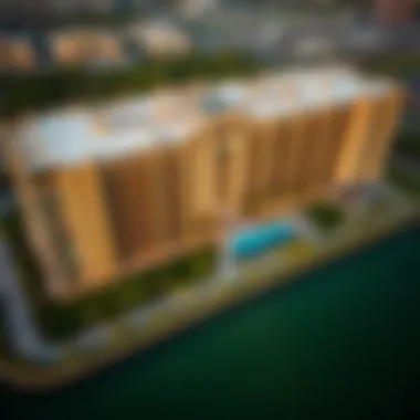 Aerial Perspective of Mangrove Residence Aerial view of Mangrove Residence showcasing its architectural elegance in Expo City.