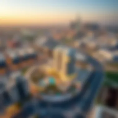 Prime Location of Millennium Place Mirdif Aerial view showcasing the location of Millennium Place Mirdif