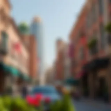 Picturesque Streets of Old Town Downtown Dubai A picturesque view of the streets in Old Town Downtown Dubai