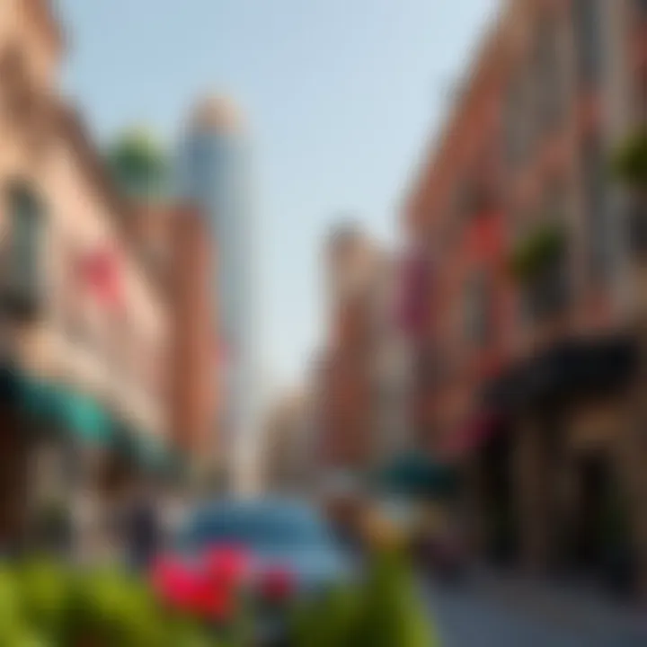 Picturesque Streets of Old Town Downtown Dubai A picturesque view of the streets in Old Town Downtown Dubai