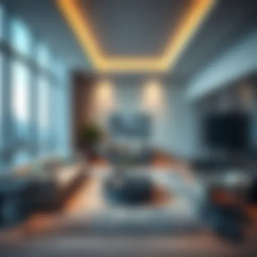 Modern apartment living room in Mirdif Shurooq