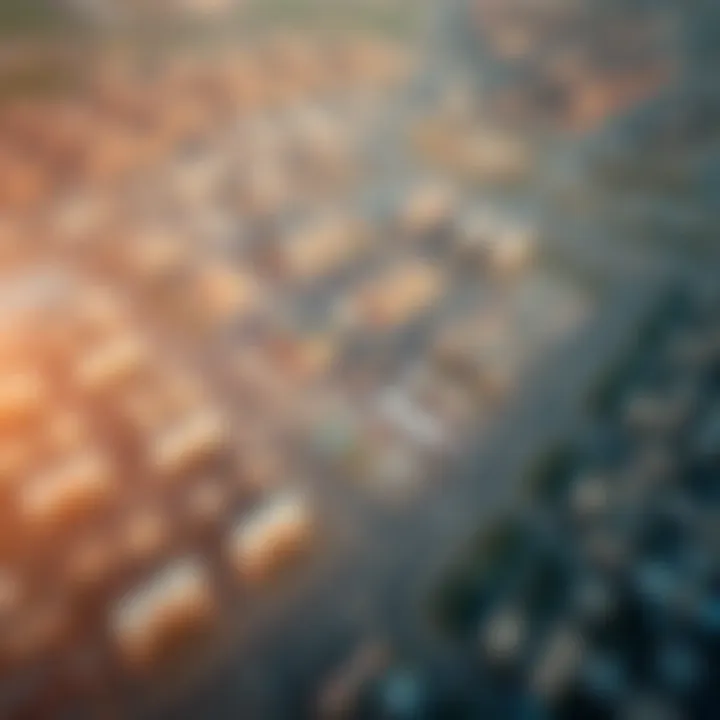 Aerial View of Safadi Motor City Developments Aerial shot of Safadi Motor City highlighting its vast developments and strategic layout