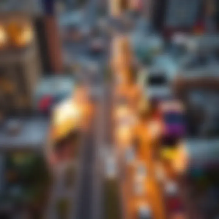 Aerial Perspective of Satwa Road Aerial view showcasing Satwa Road and its vibrant surroundings